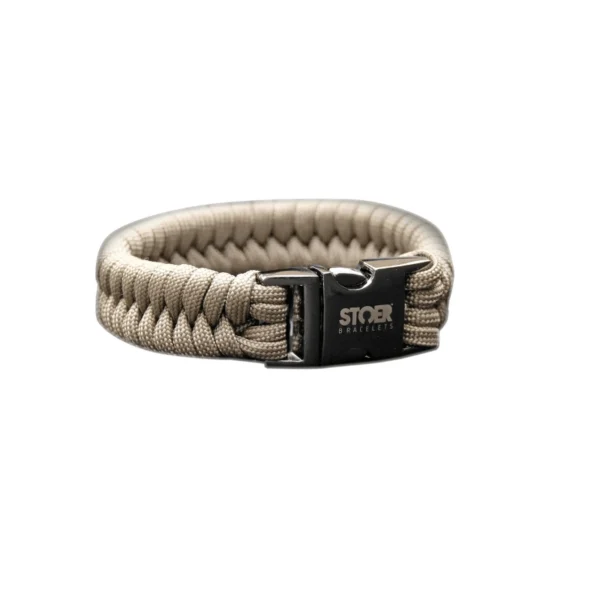 Paracord black 20mm taupe fishtail